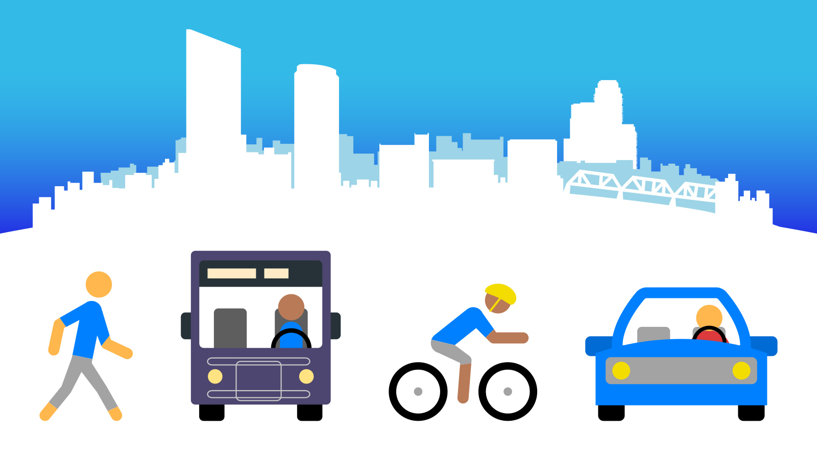 Graphic Of Grand Rapids Skyline With A Person Walking, - Mobile Gr - HD Wallpaper 