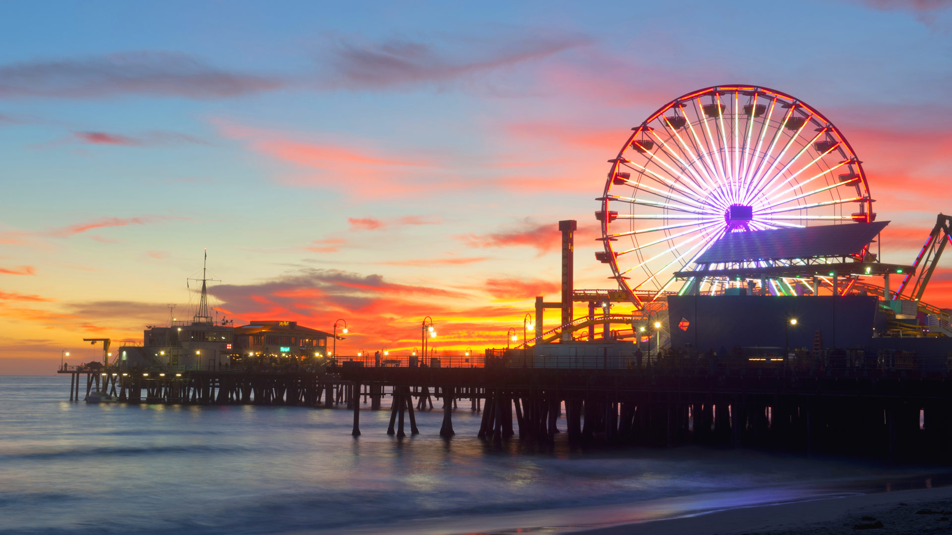 Santa Monica Sunset - HD Wallpaper 