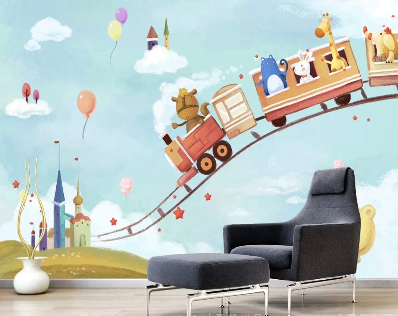 Amusement Park Animal Cartooni Design - HD Wallpaper 