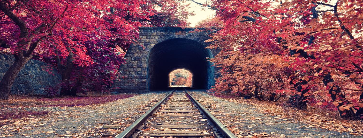 Armenia Yerevan Railway Park Autumn Seasons - Autumn Road Train - HD Wallpaper 