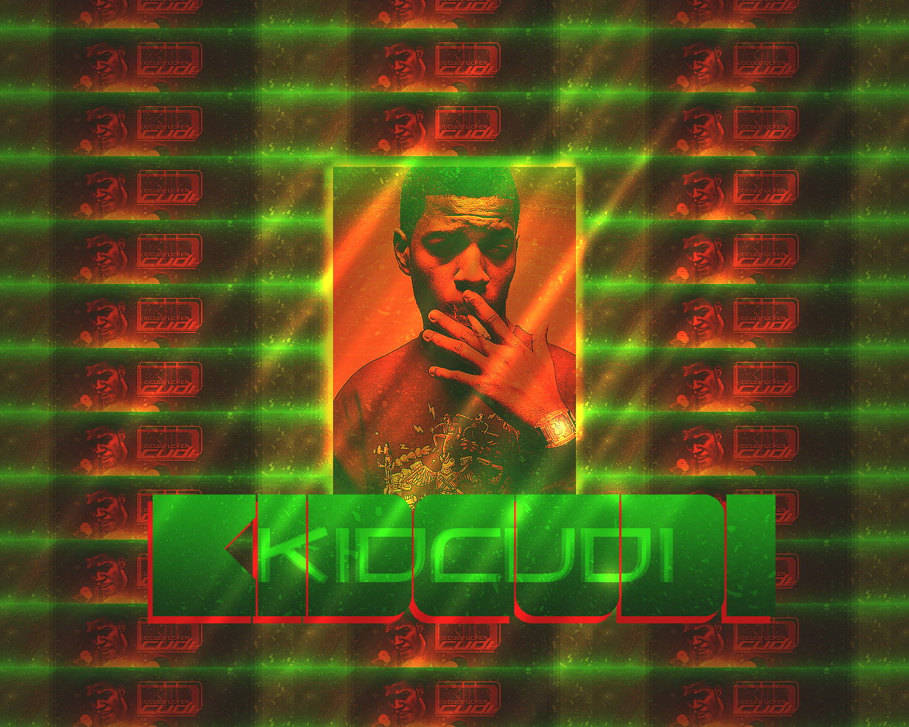 Kid Cudi Wallpaper - Neon - HD Wallpaper 