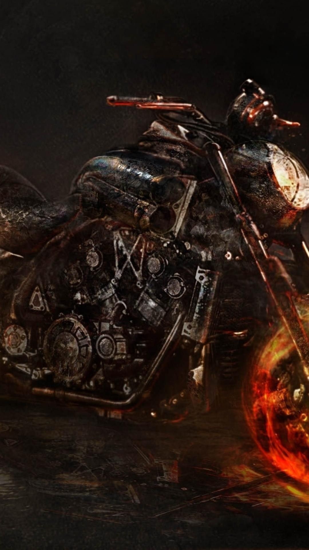 Ghost Rider Wallpaper 1 
 Data-src /w/full/d/1/4/520337 - Ghost Rider Bike Images Hd - HD Wallpaper 