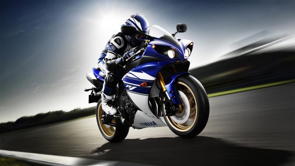 Yamaha Yzf-r1 Motorcycle, Rider, Sport Bike, Speed - HD Wallpaper 