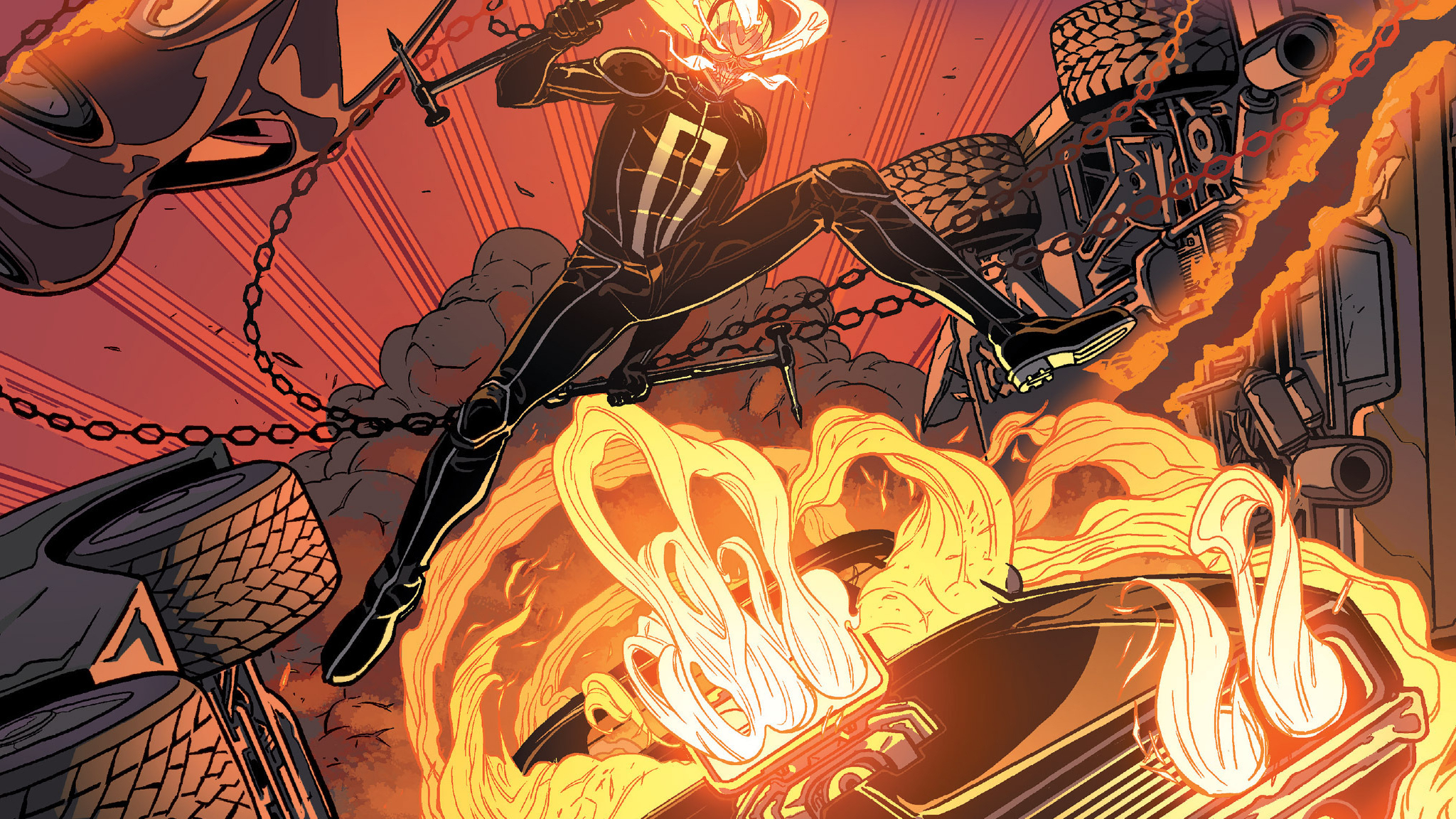 Comics Ghost Rider Eli Morrow Robbie Reyes All-new - All New Ghost Rider Comic - HD Wallpaper 