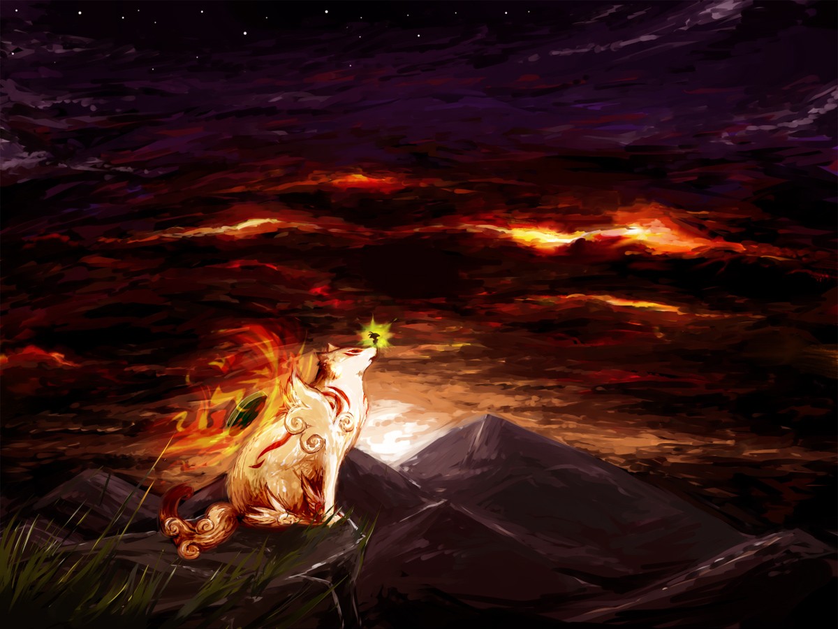 Okami Amaterasu Wallpaper - HD Wallpaper 