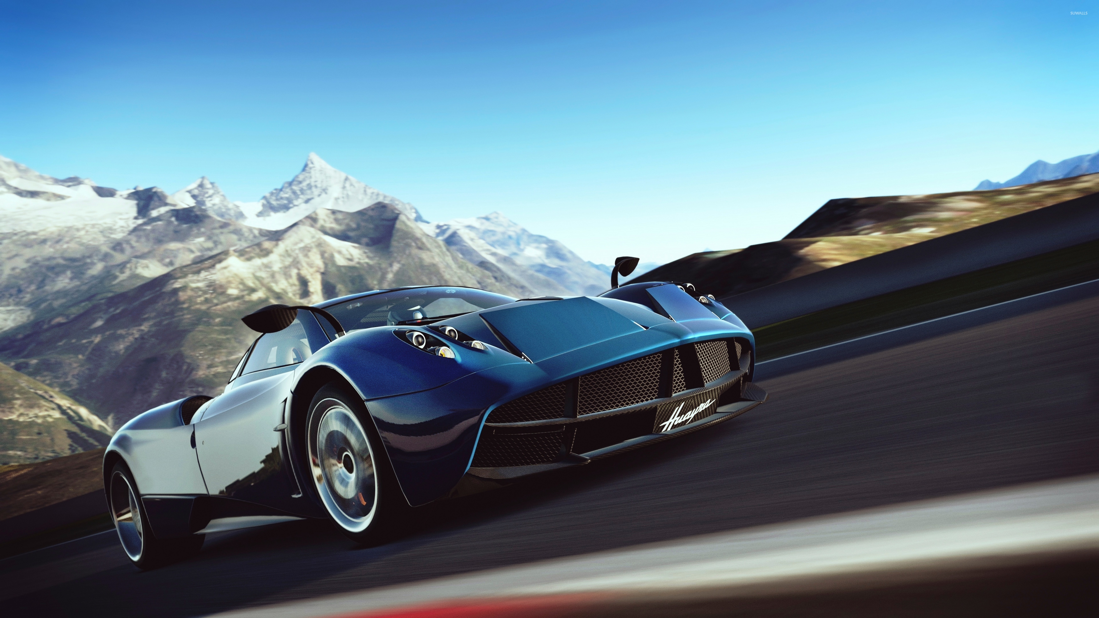 Pagani Huayra Hd Wallpaper Blue - HD Wallpaper 