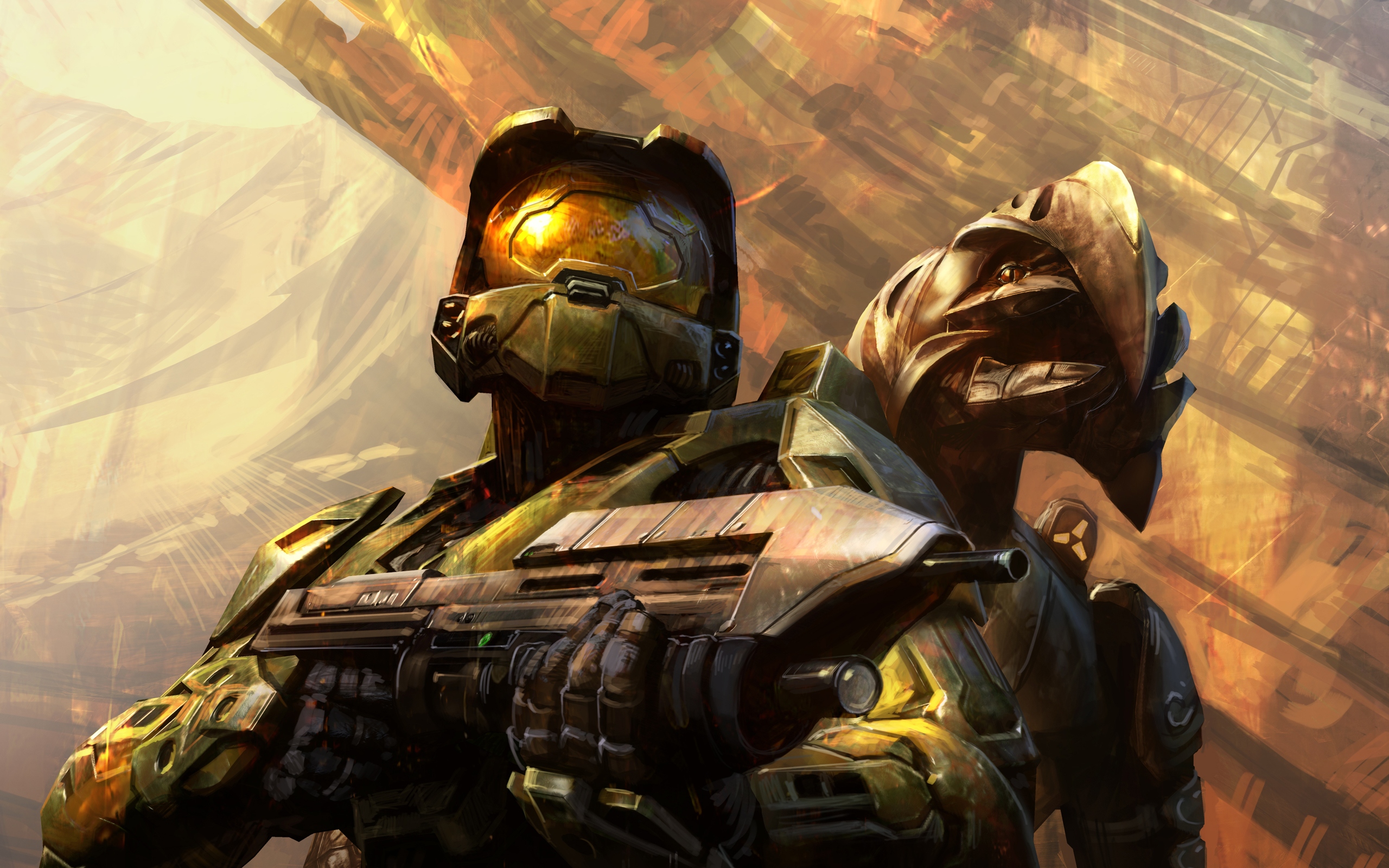 Halo Master Chief And Arbiter - HD Wallpaper 