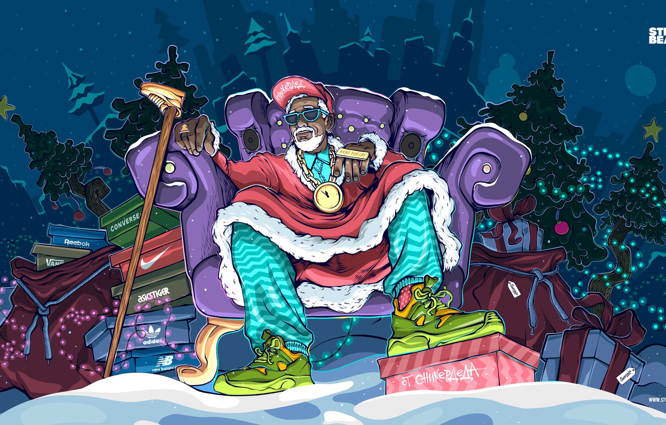 Photo Wallpaper Snow, Decoration, Night, Orange, Blue, - Cartoon - HD Wallpaper 