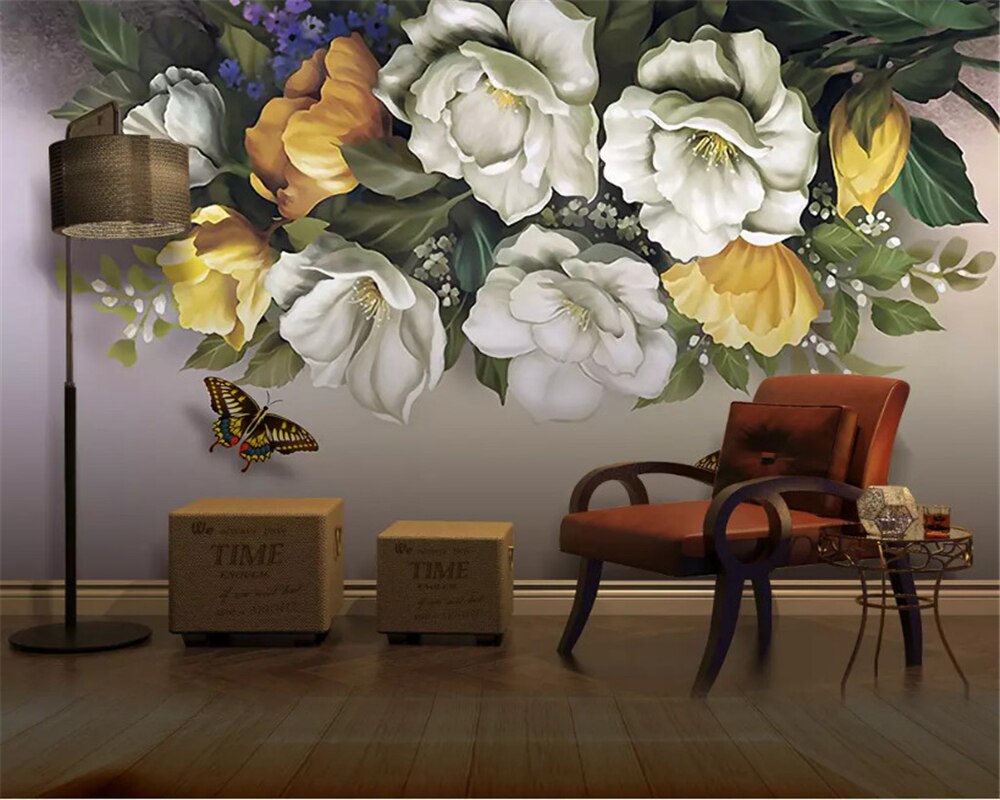 Mural Wallpaper Floral - HD Wallpaper 