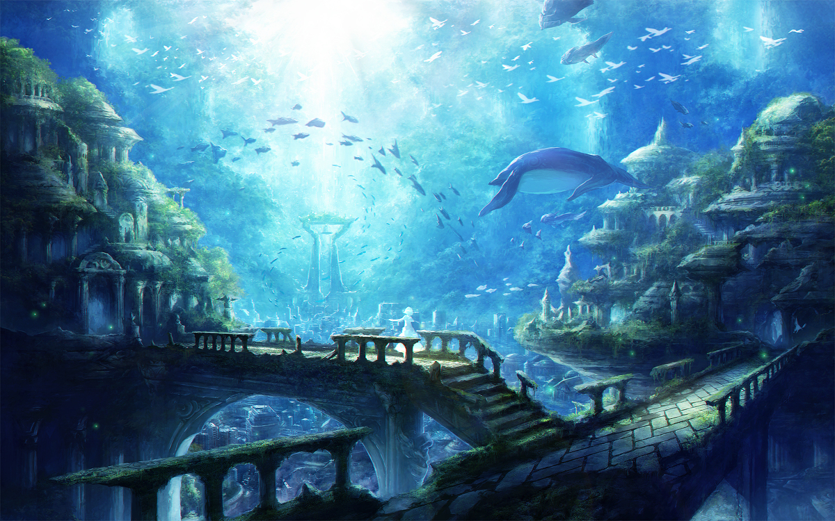 Underwater City - HD Wallpaper 