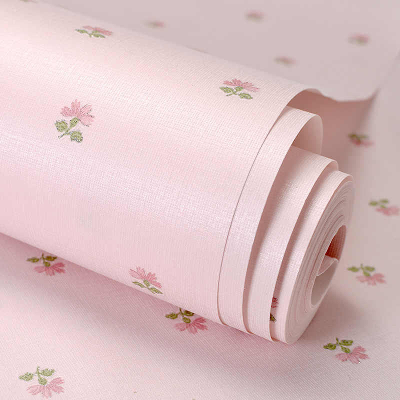 Paysota Korean Style Wallpaper Small Flower Sweet Romantic - Papel De Parede Flores Quarto Menina - HD Wallpaper 