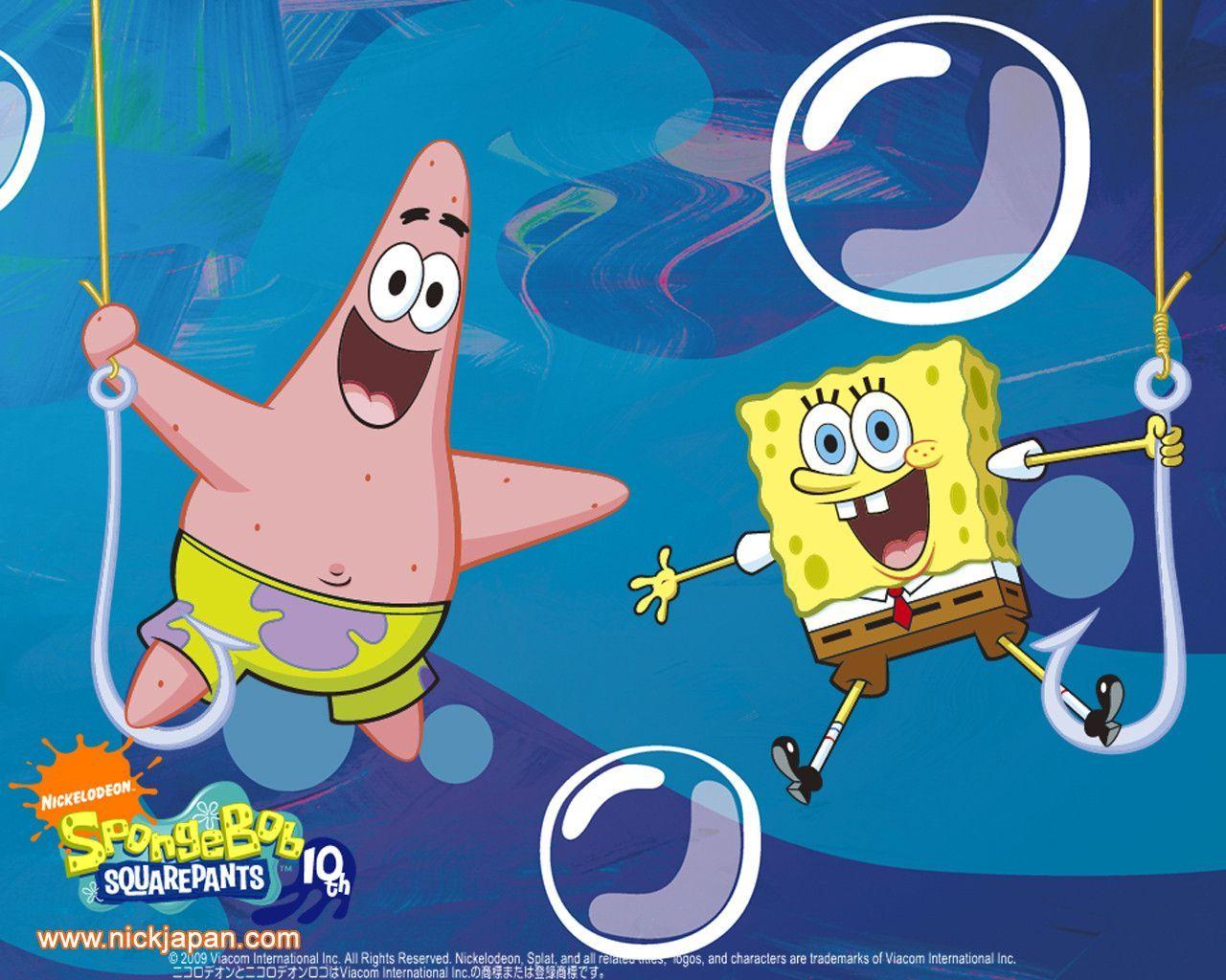 Cool Spongebob Wallpaper - Spongebob On A Hook - HD Wallpaper 