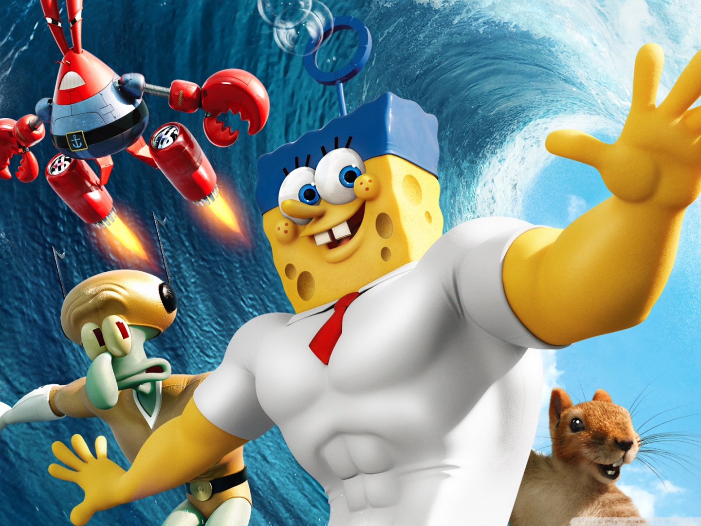 Super Spongebob Sponge Out Of Water - HD Wallpaper 