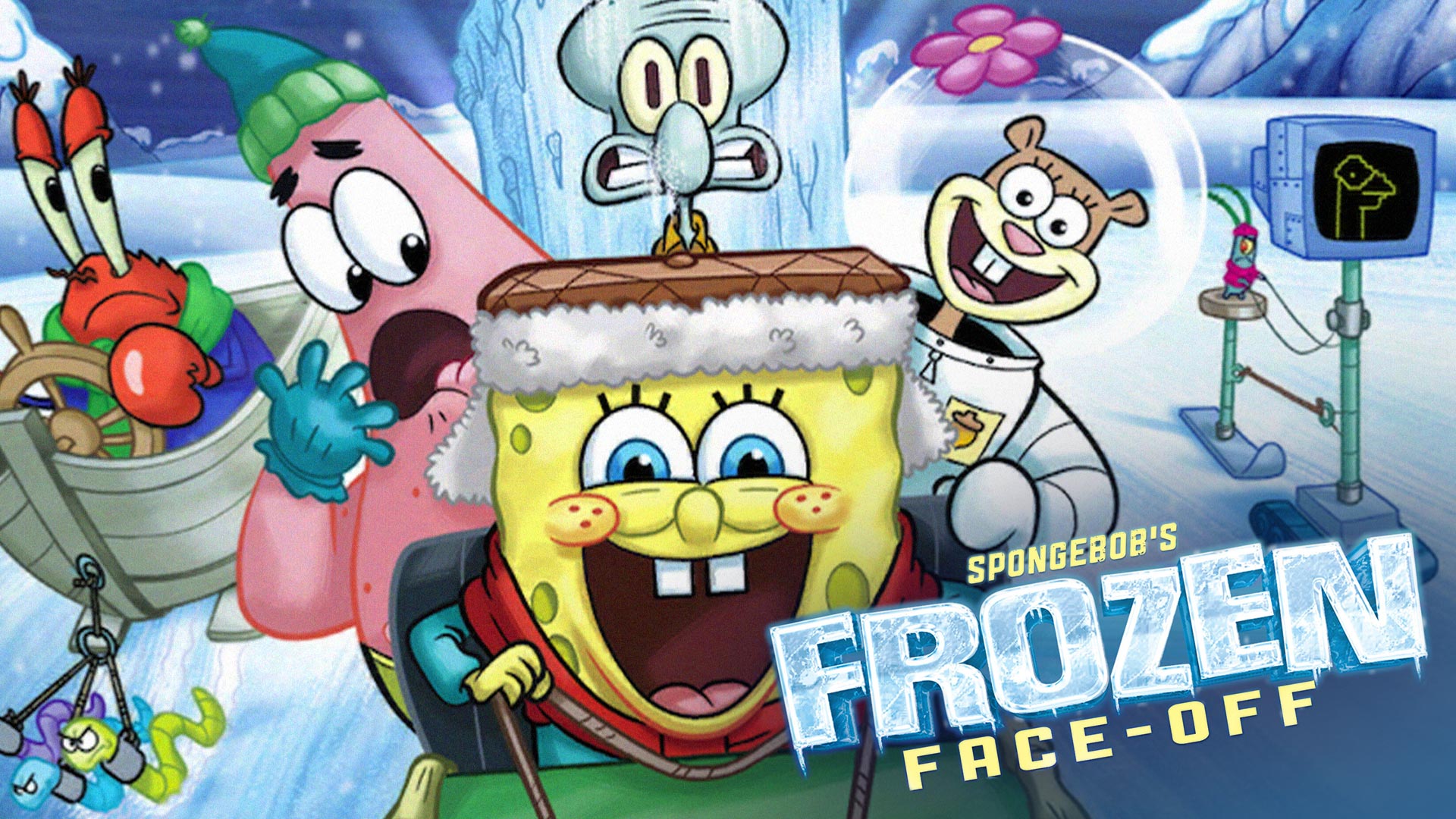 Spongebob Frozen Face Off Dvd - HD Wallpaper 