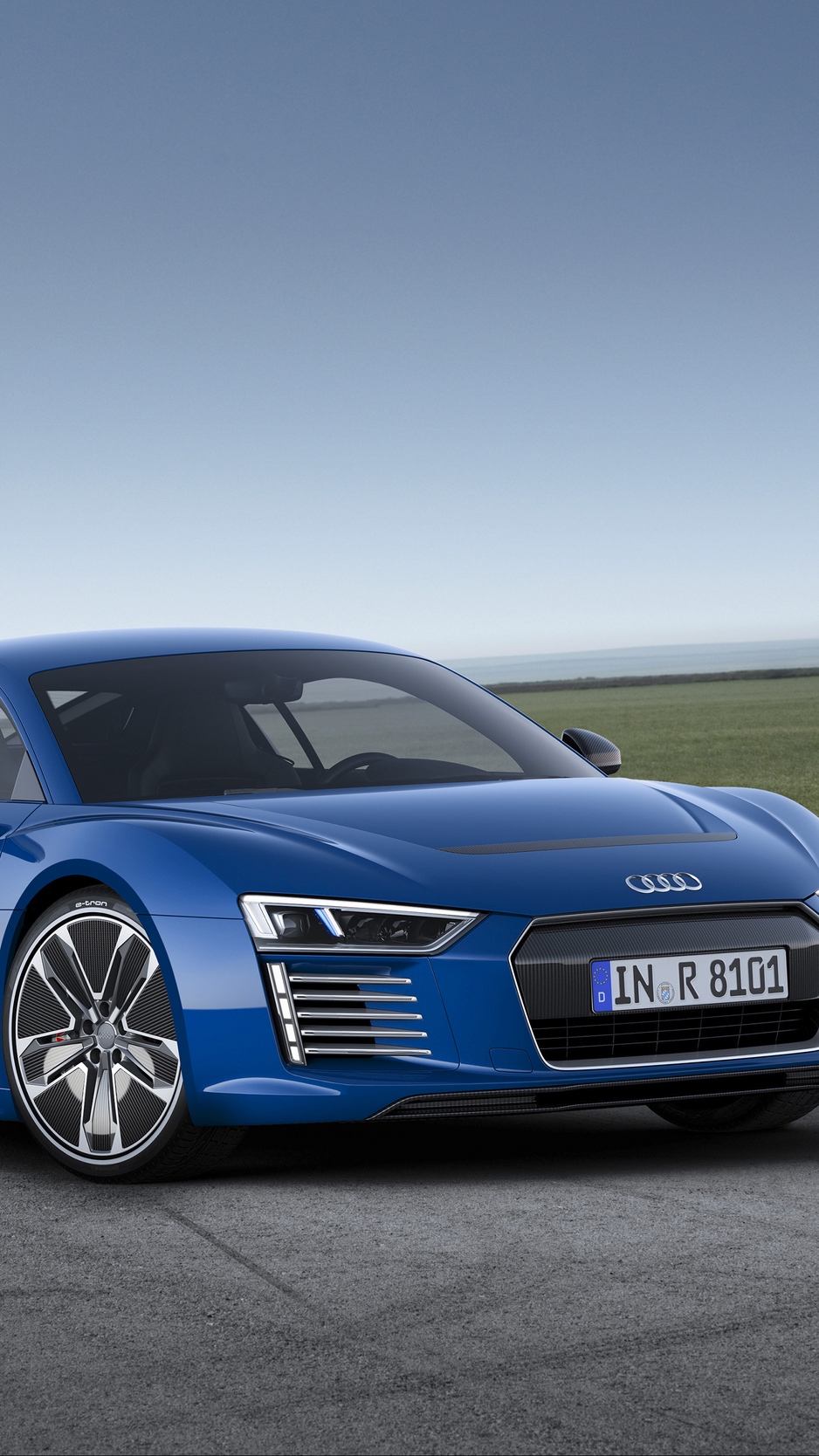 Wallpaper Audi, R8, E-tron, Blue, Side View - High End Audi Vehicles - HD Wallpaper 