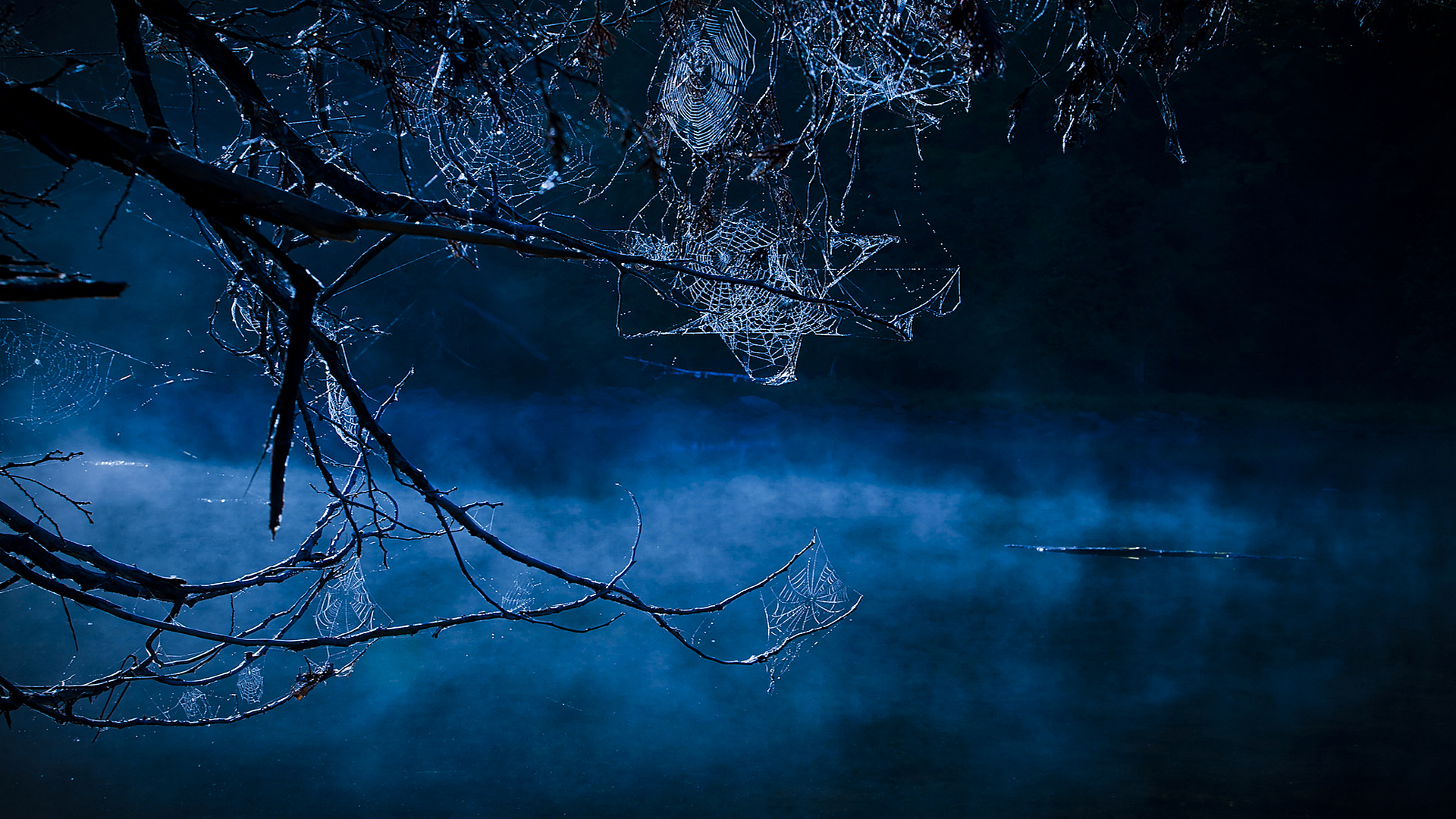 Blue Creepy Background - HD Wallpaper 