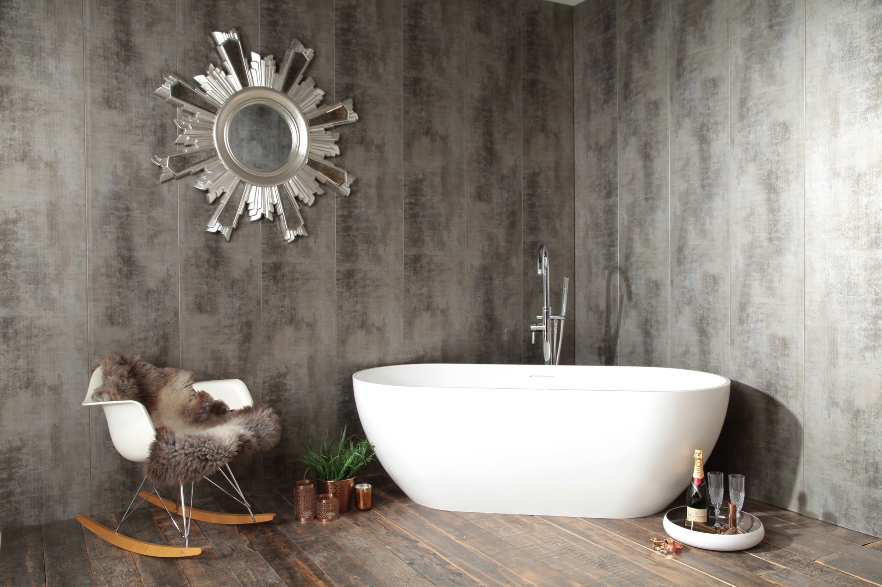 Alternatives To Tiling Your Bathrooms - Bathroom Wall Cladding Ideas - HD Wallpaper 