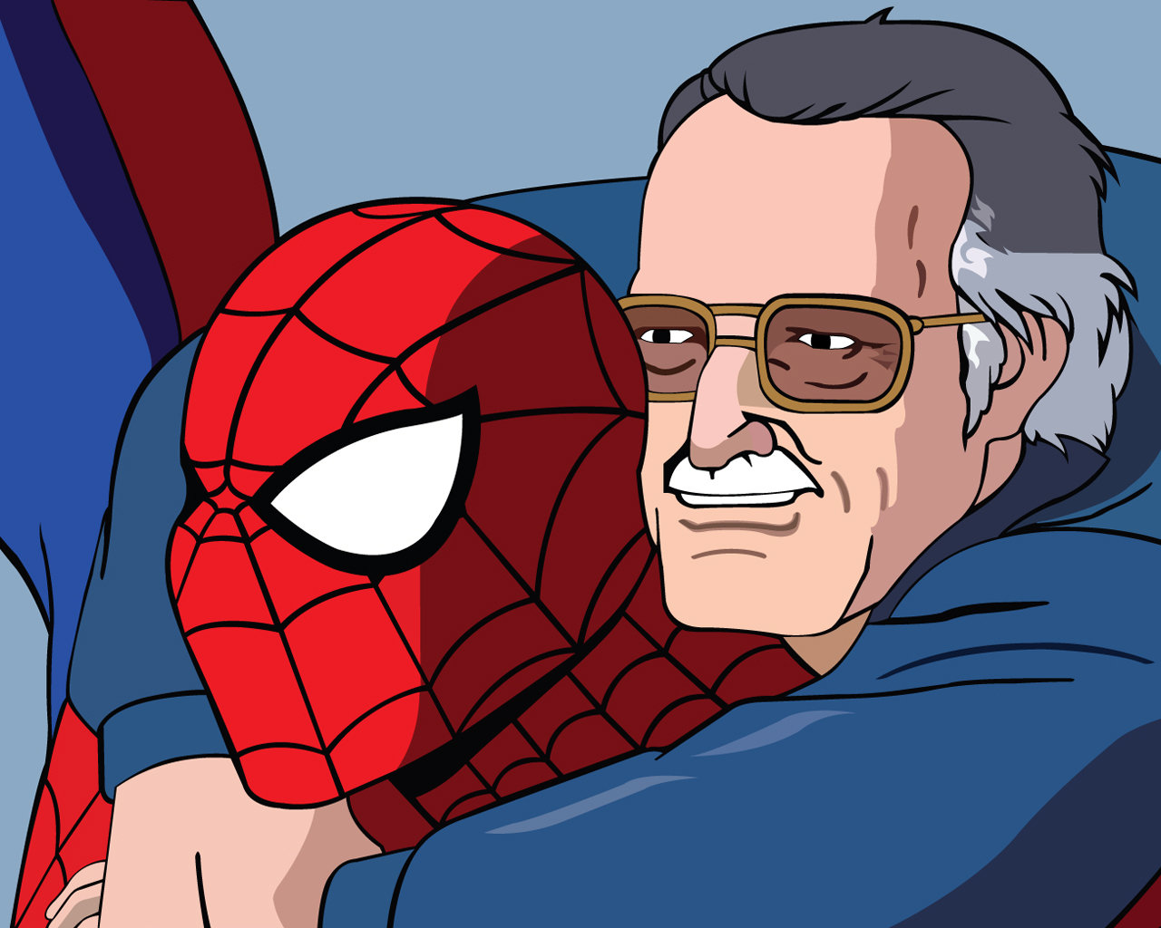 Spiderman Wallpaper Stan Lee - HD Wallpaper 