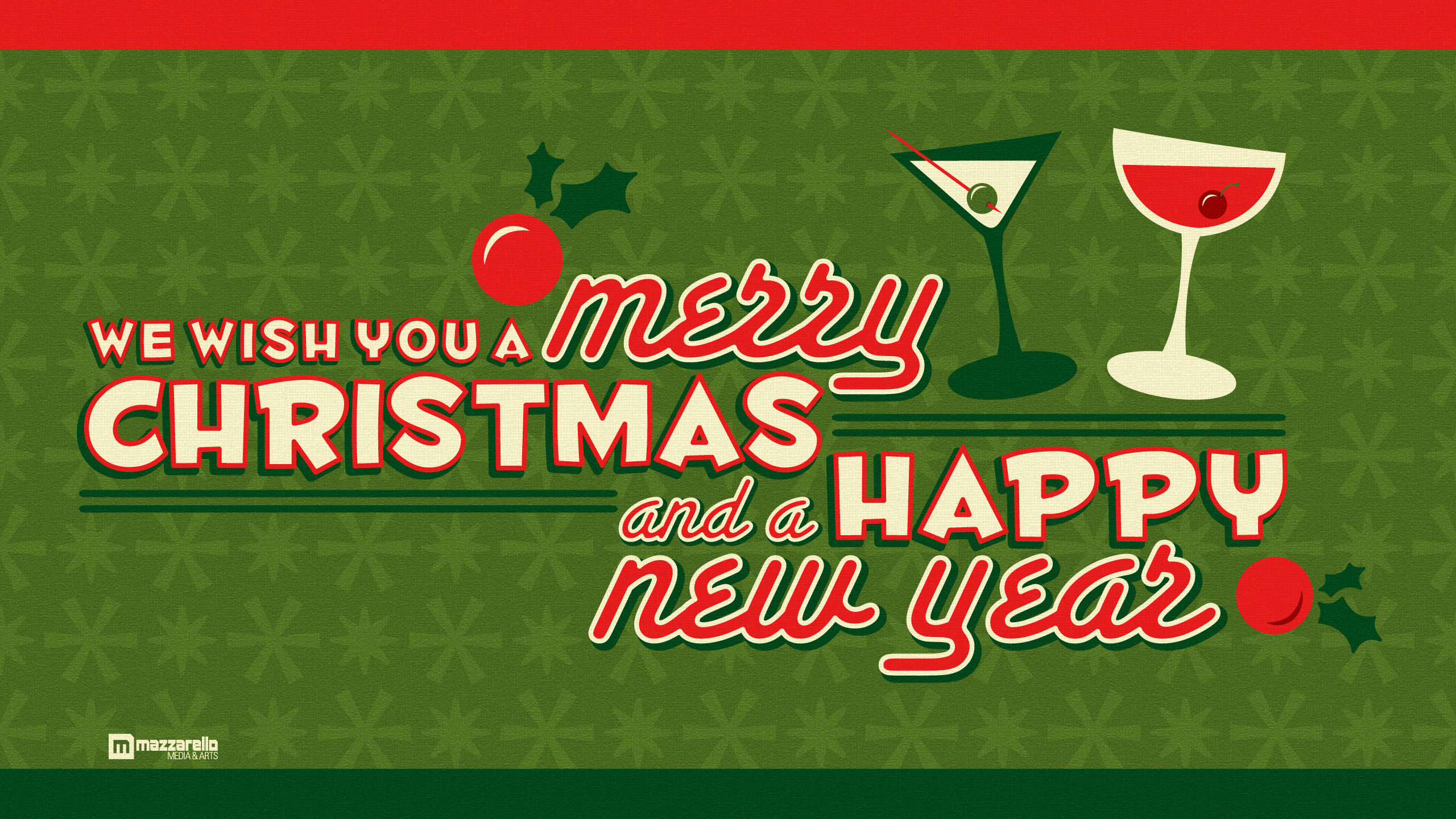 Merry Christmas And Happy New Year Wallpaper - HD Wallpaper 