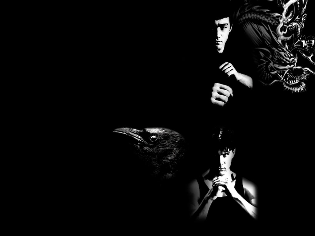 Bruce Lee Grayscale Brandon Lee Wallpaper - Bruce Lee - HD Wallpaper 