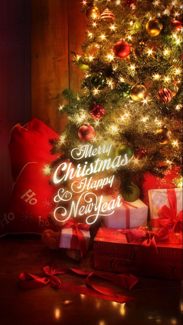 Merry Christmas And Happy New Year Iphone - HD Wallpaper 