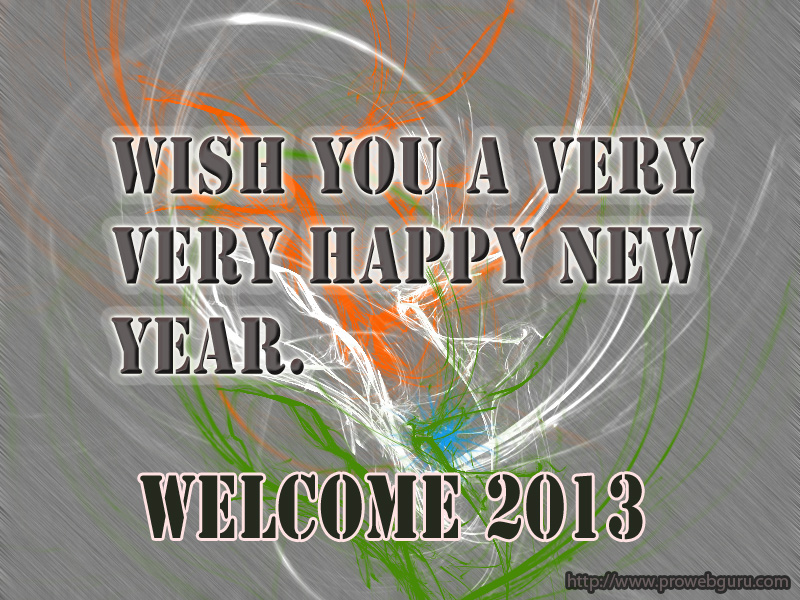 Happy New Year 2013 Wallpaper - Graphic Design - HD Wallpaper 