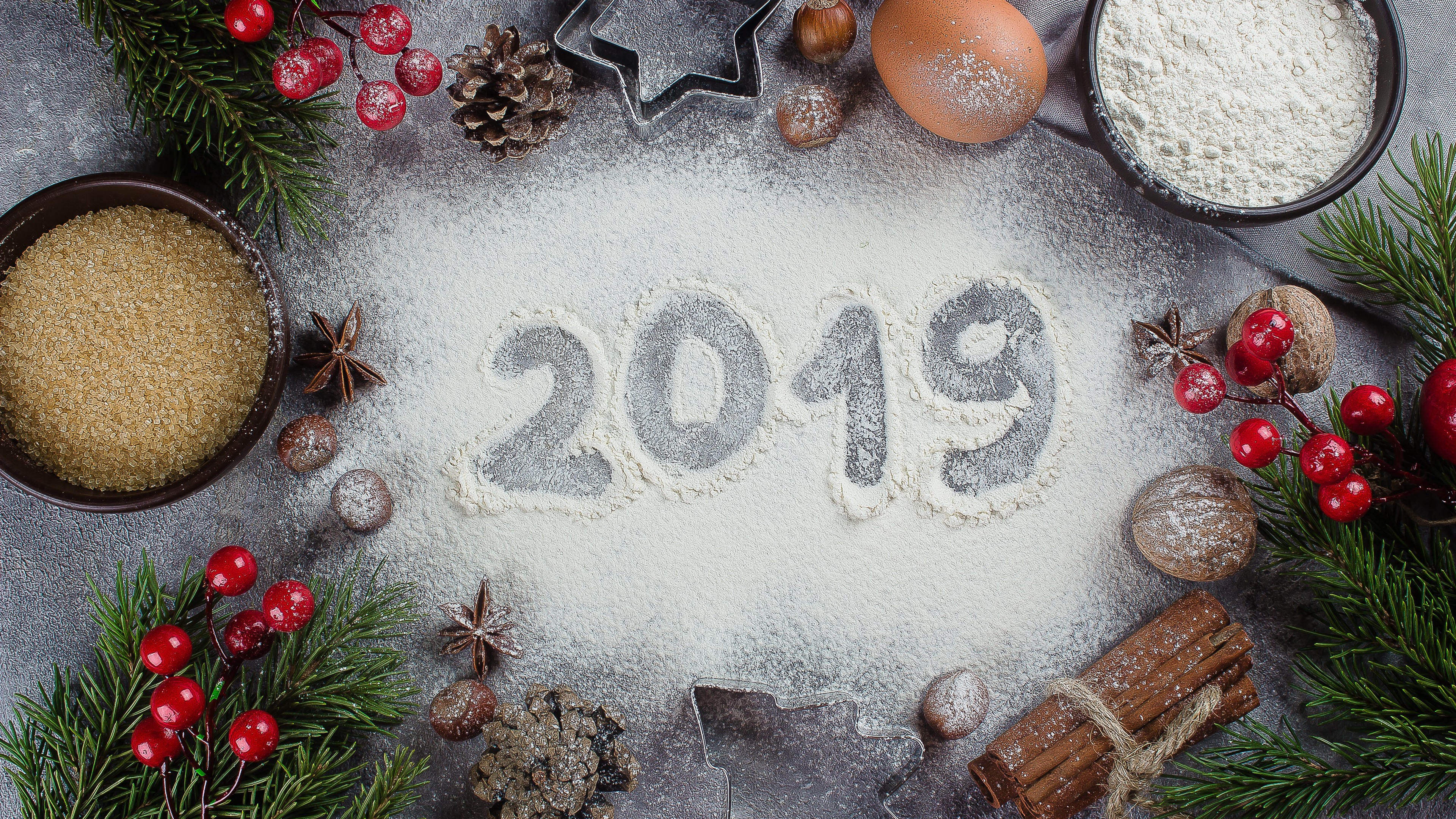 Wallpaper Merry Christmas And Happy New Year 2019, - Fond D Écran Bonne Année 2019 - HD Wallpaper 