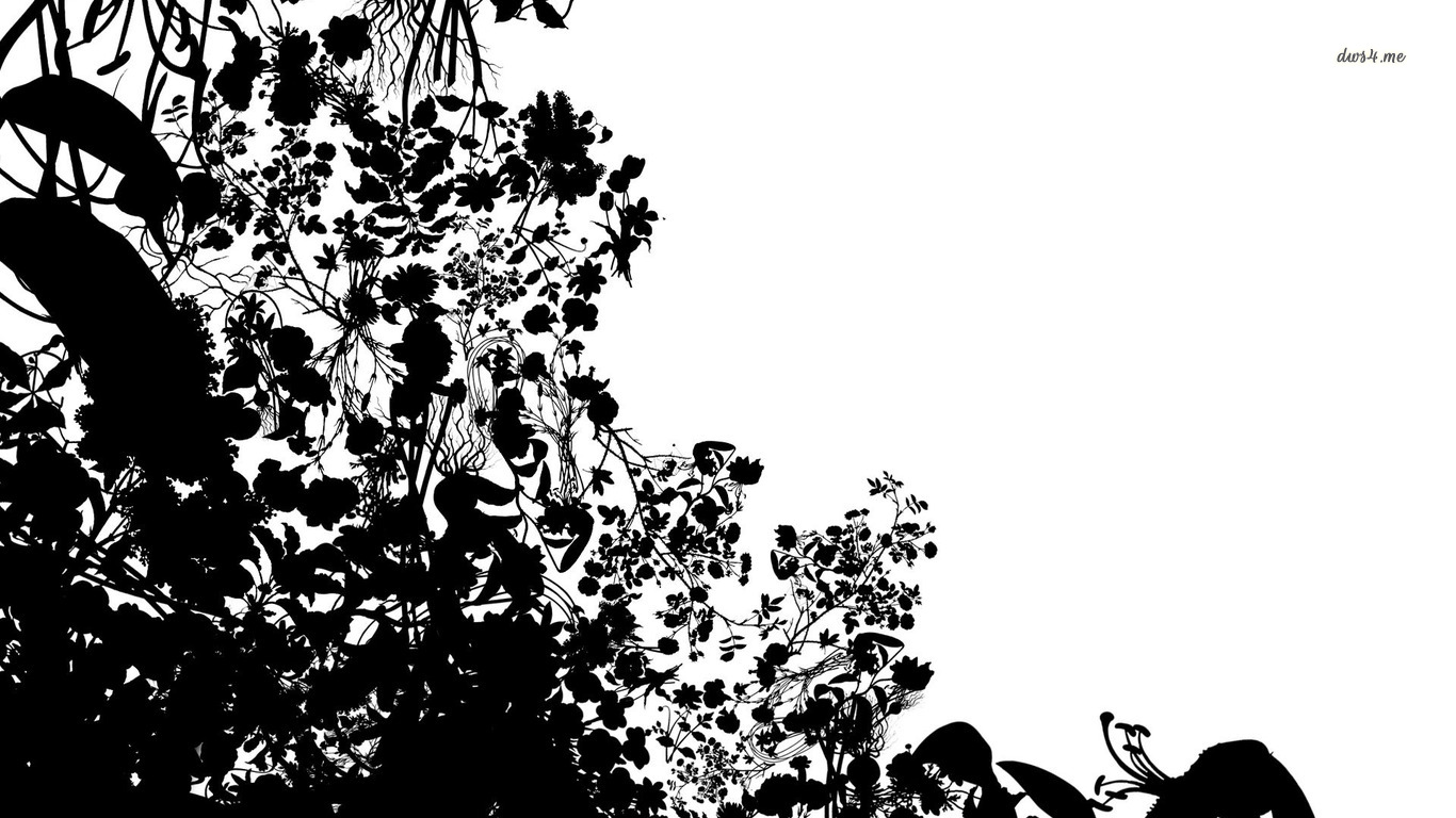 Flower Silhouette Wallpaper - Flowers Silhouette Images Hd - HD Wallpaper 