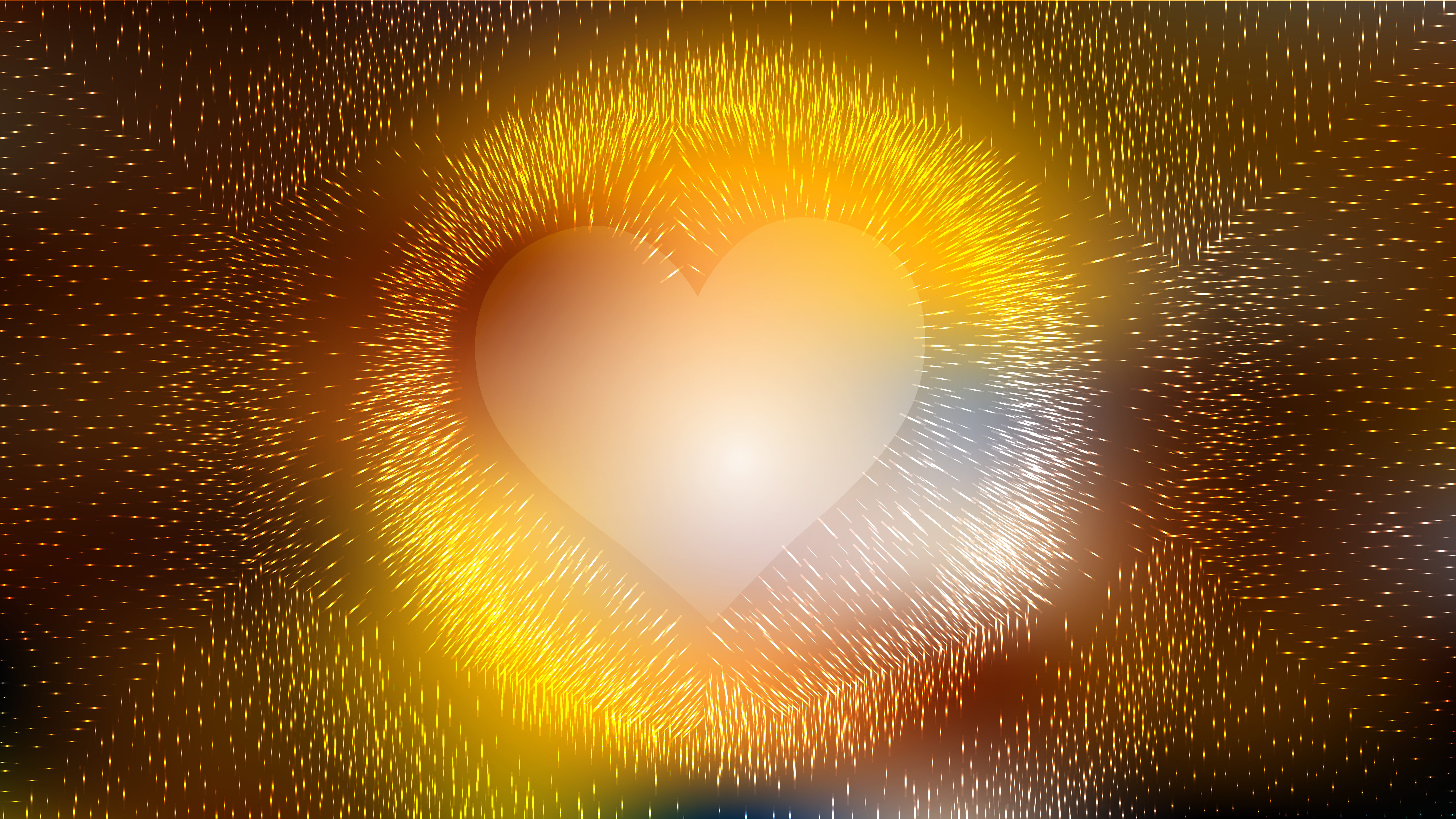 Orange And Black Heart Wallpaper Background Vector - Heart - HD Wallpaper 