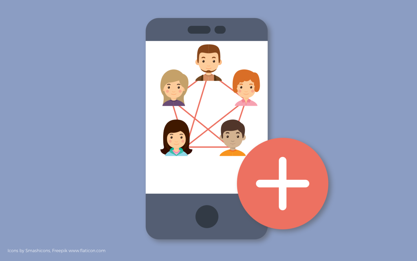 Social Interactions Flat Icon - HD Wallpaper 