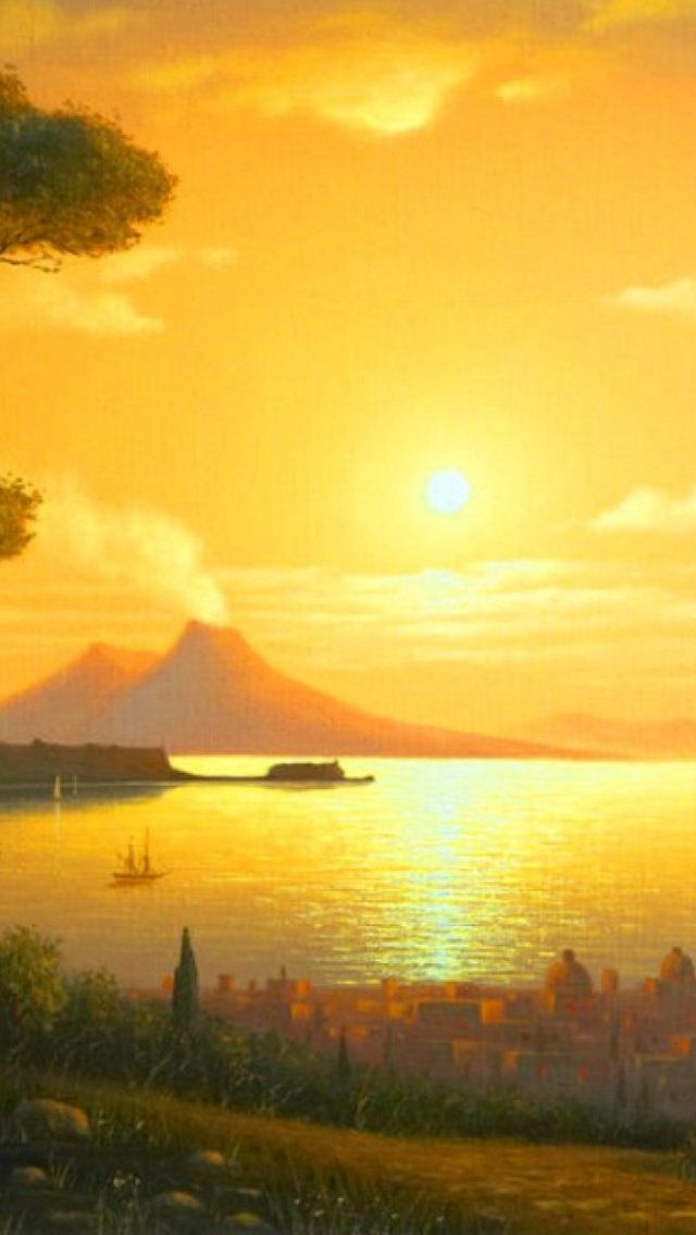 Golden Sun Wallpaper Iphone - HD Wallpaper 