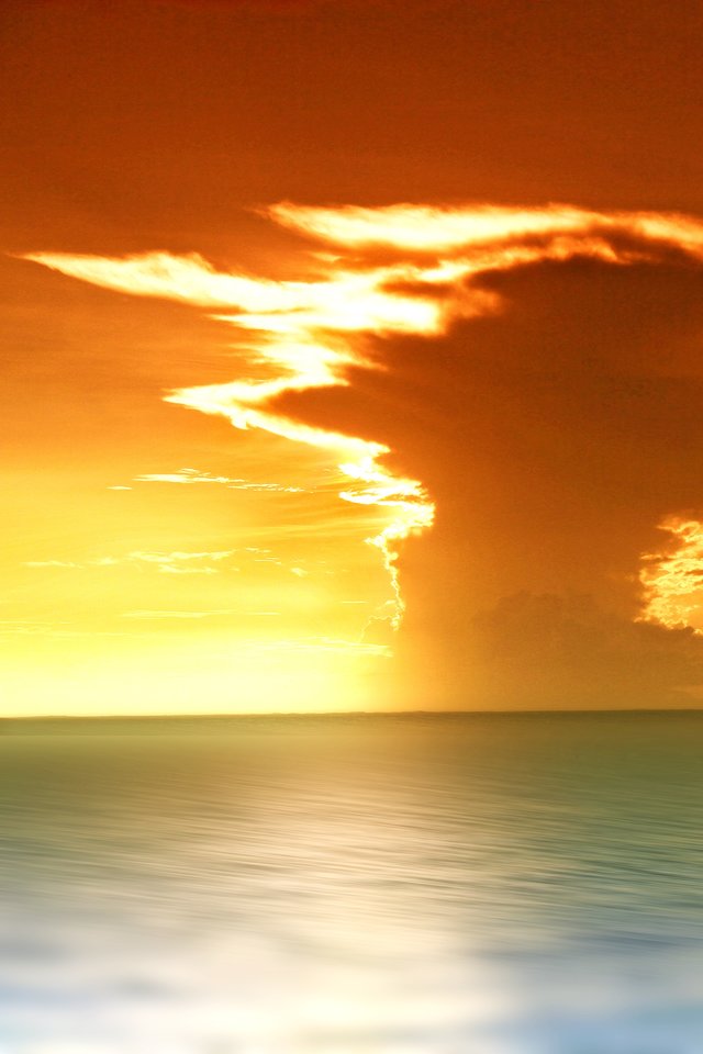 Ocean, Clouds, Sun Set, Evening, Samoa, Sunset, Nature - Samoa Sunset Iphone - HD Wallpaper 