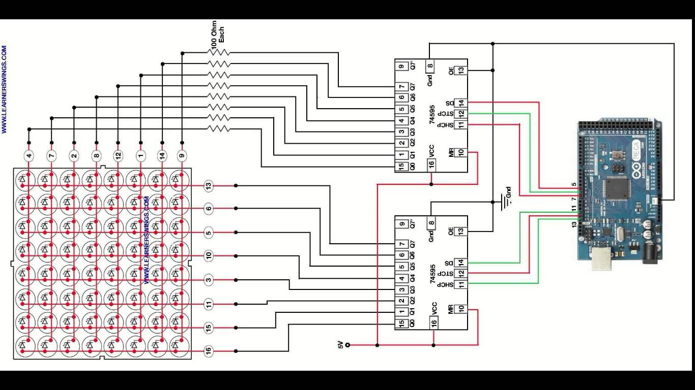 Led Matrix Arduino 74hc595 - HD Wallpaper 