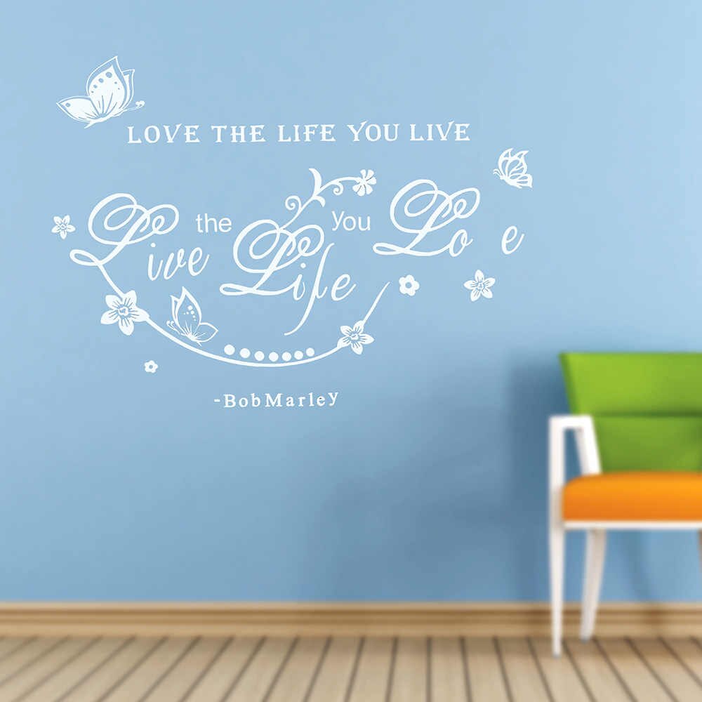 Lesuperay Bob Marley Quote Love The Life You Live Art - Love The Life You Live - HD Wallpaper 