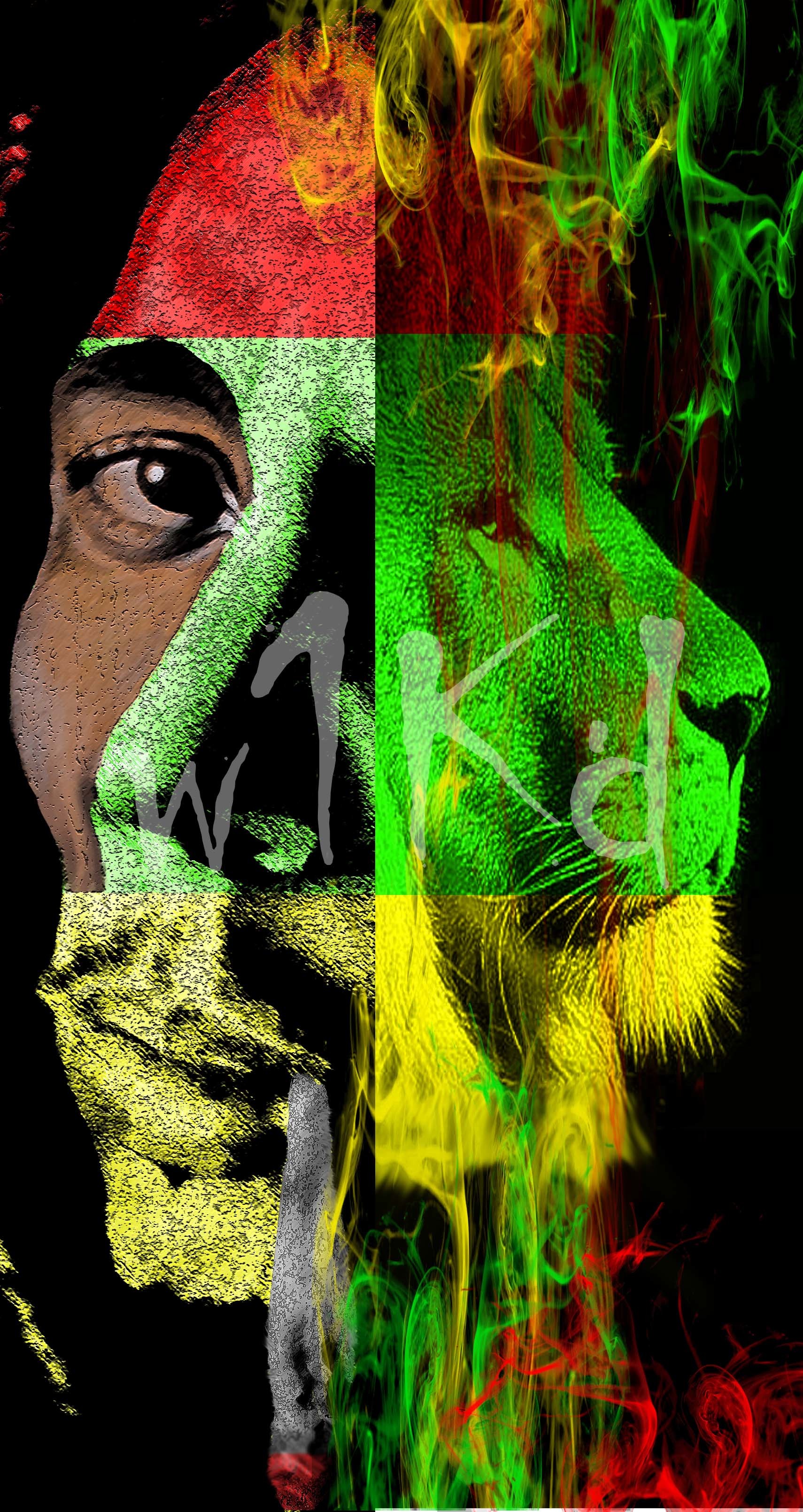 Bob Marley And The Rasta Lion Digital Original - Bob Marley - HD Wallpaper 