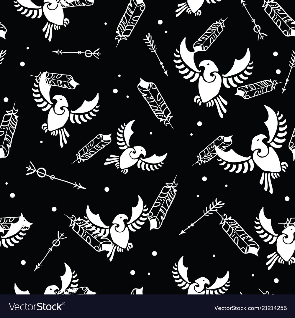 Vector Tribal Patterns Black And White - HD Wallpaper 