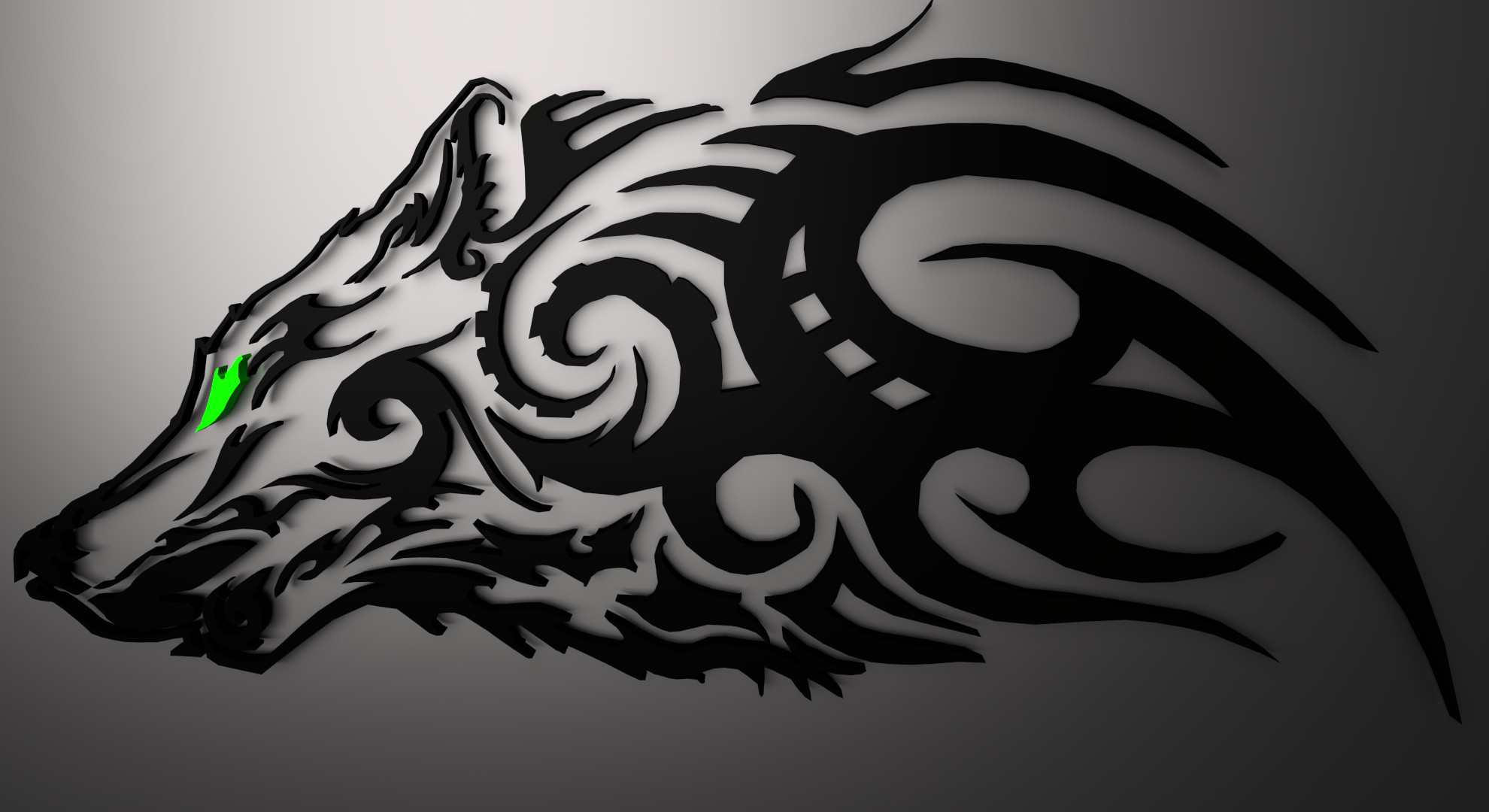 Tribal Wolf Wallpaper-y1kg75i - Tribal Wolf Wallpaper Hd - HD Wallpaper 