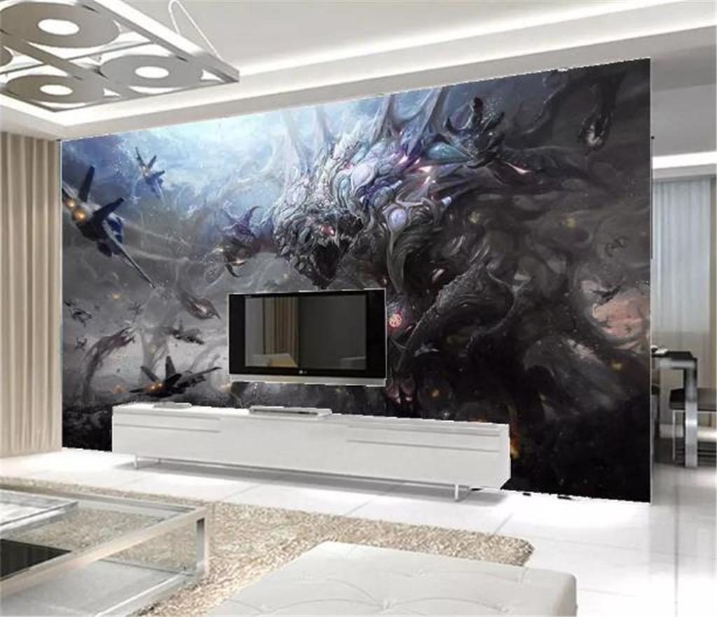 Si Fi 3d Wallpaper For Living Room - HD Wallpaper 