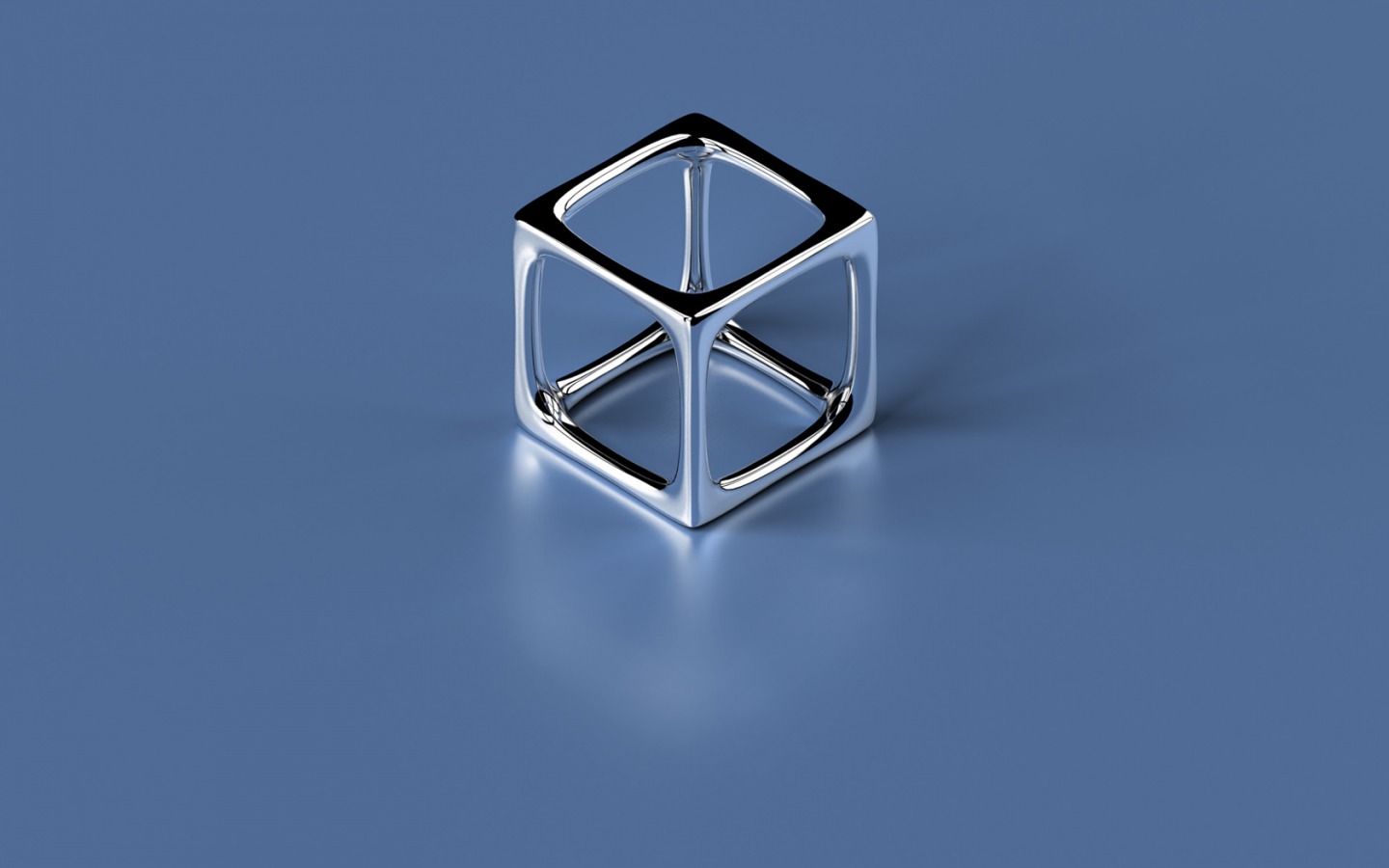 3d Metal Cube - HD Wallpaper 