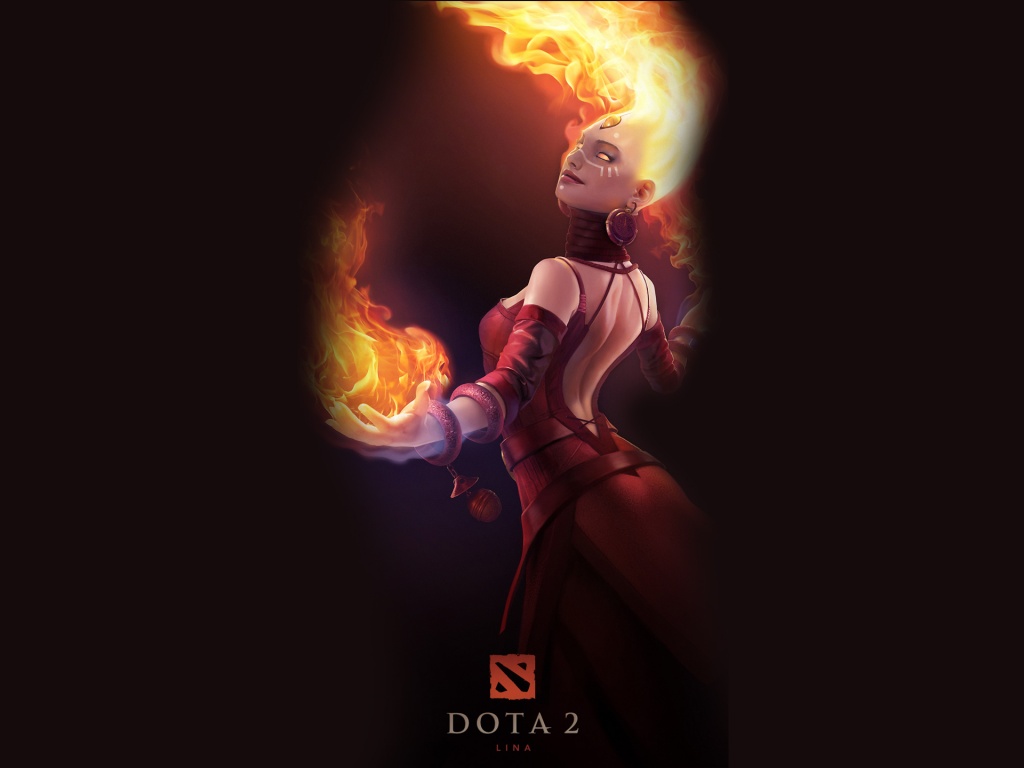 Lina Wallpaper Dota 2 - HD Wallpaper 