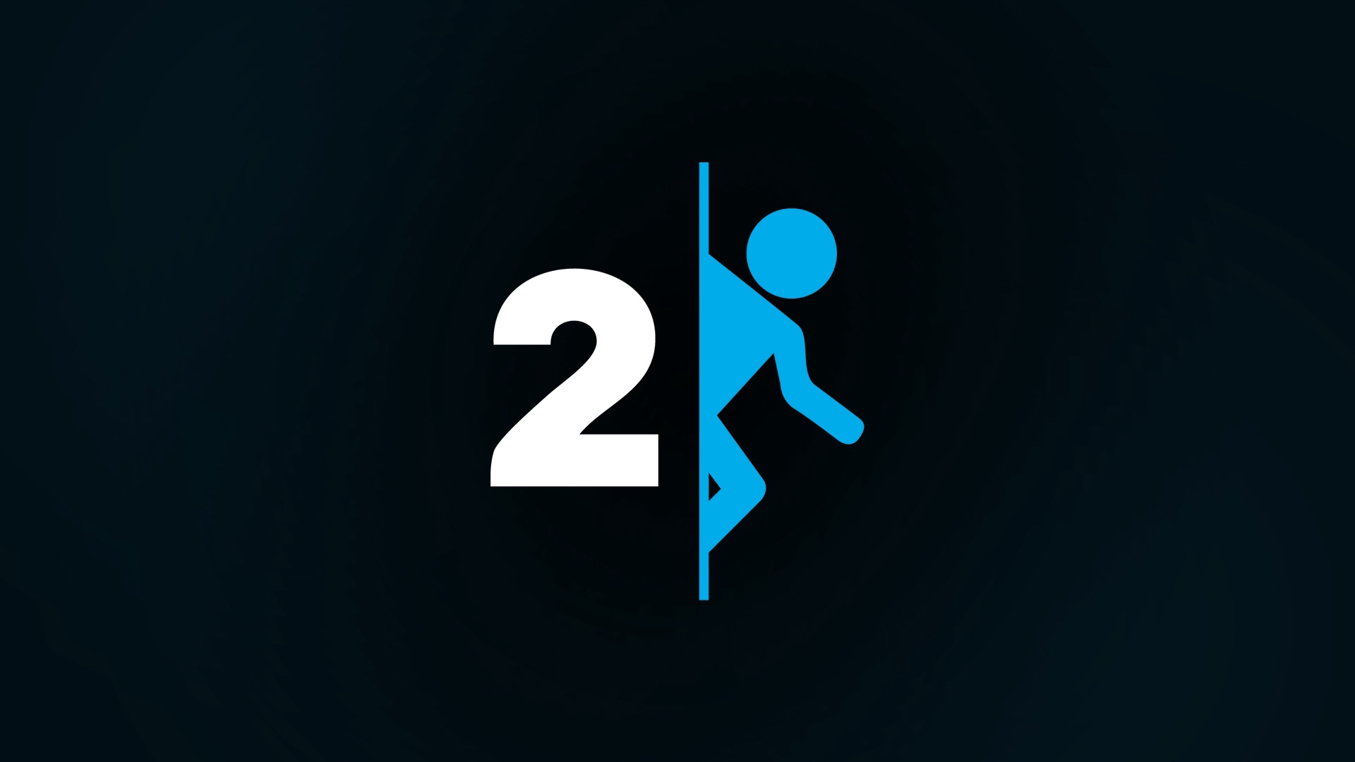 Wallpaper Portal 2, Logo, Human, Black - Portal 2 - HD Wallpaper 