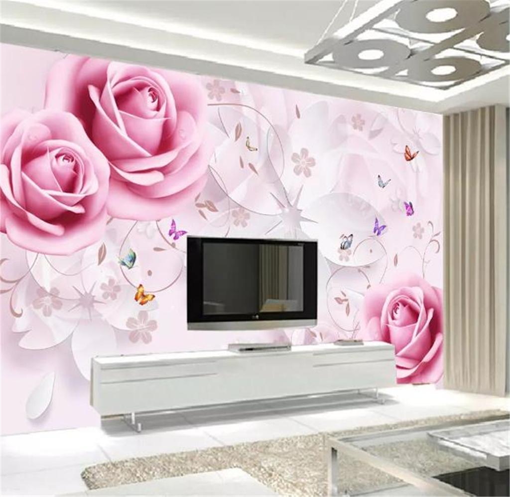 Bedroom Flower Wallpaper Design - HD Wallpaper 