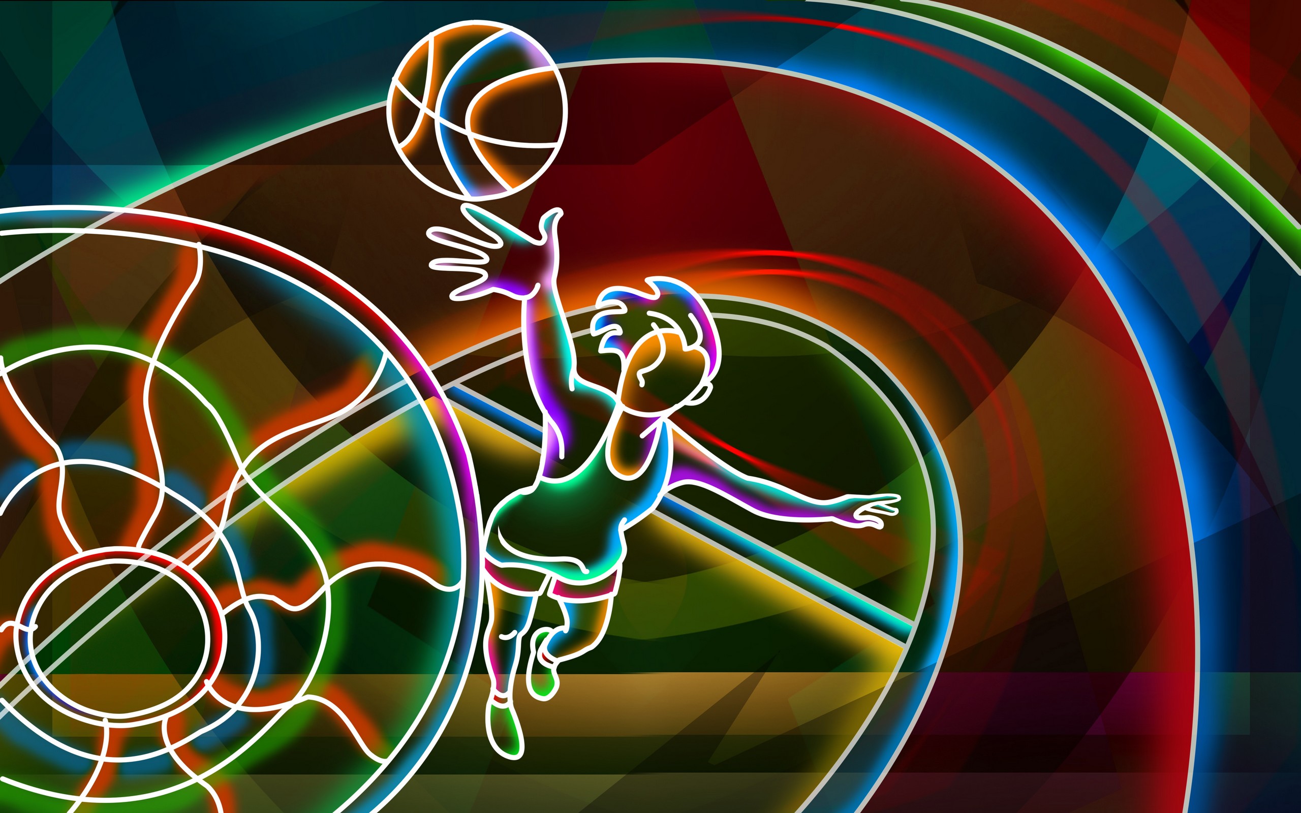 Hd Wallpapers Neon Wallpaper - Basketball Wallpaper Neon - HD Wallpaper 