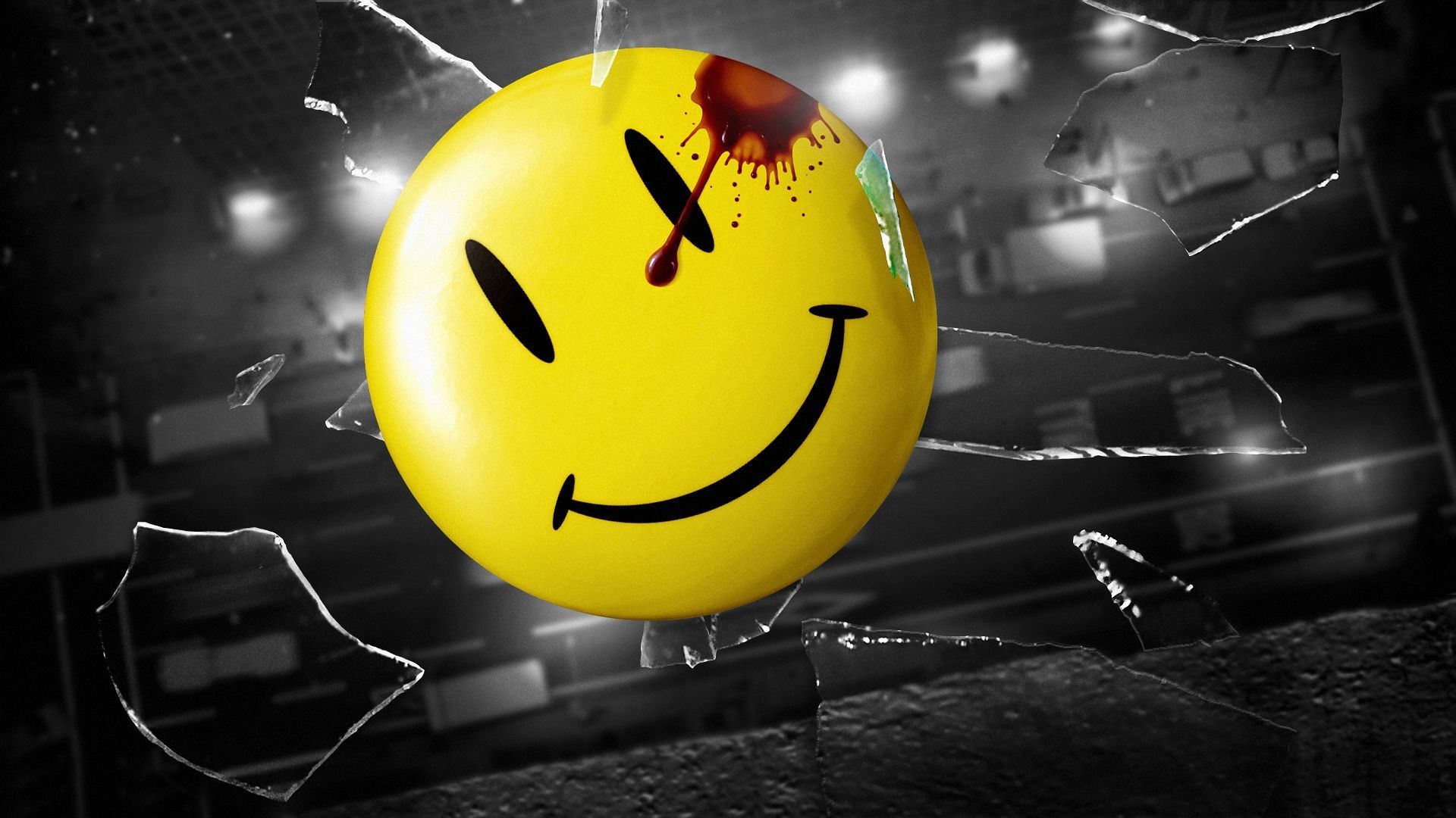 1920x1080, Smiley Faces Face Wallpaper 
 Data Id 157051 - Watchmen Smiley - HD Wallpaper 