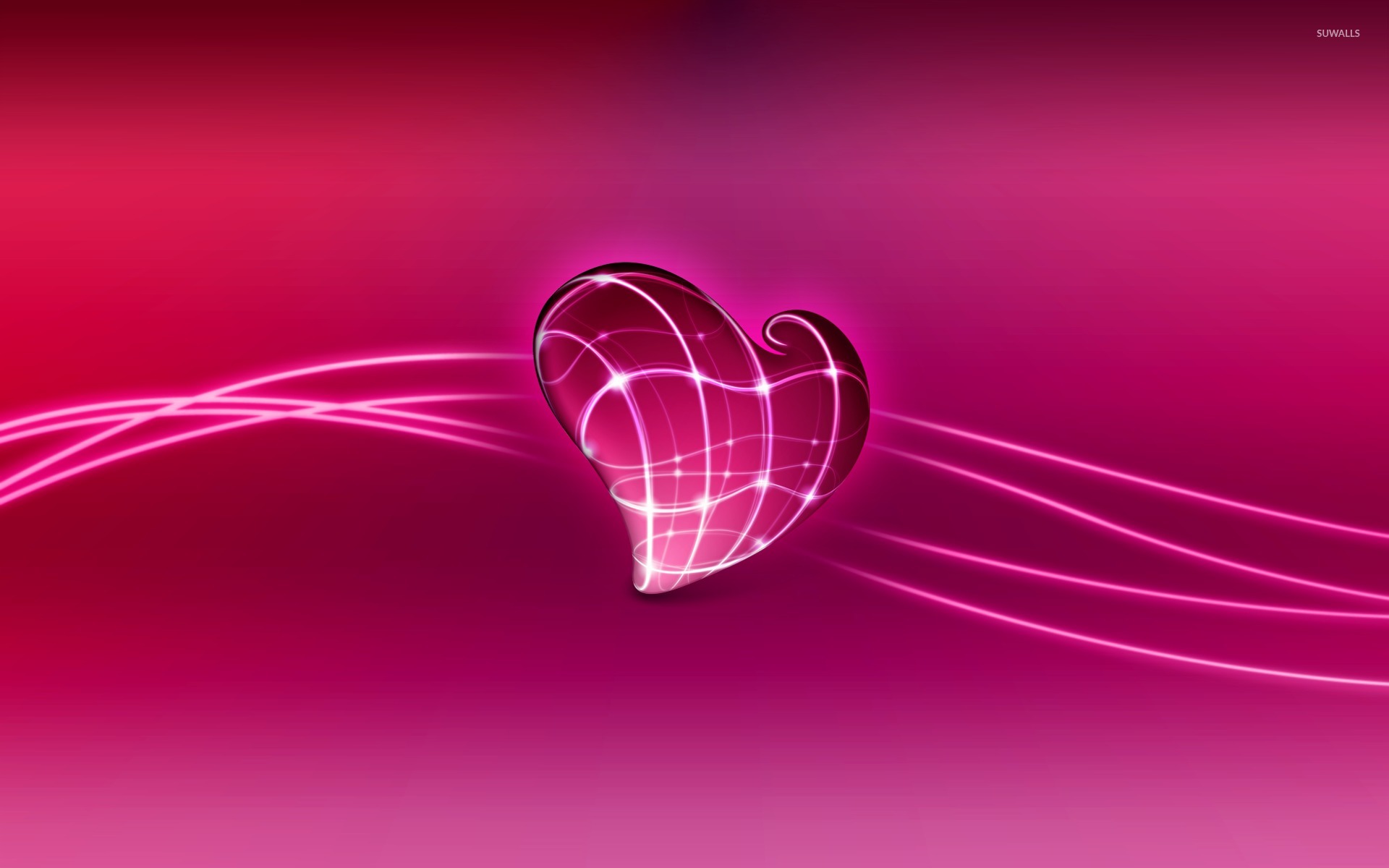 Pink Heart Live Wallpaper - Pink Digital - HD Wallpaper 