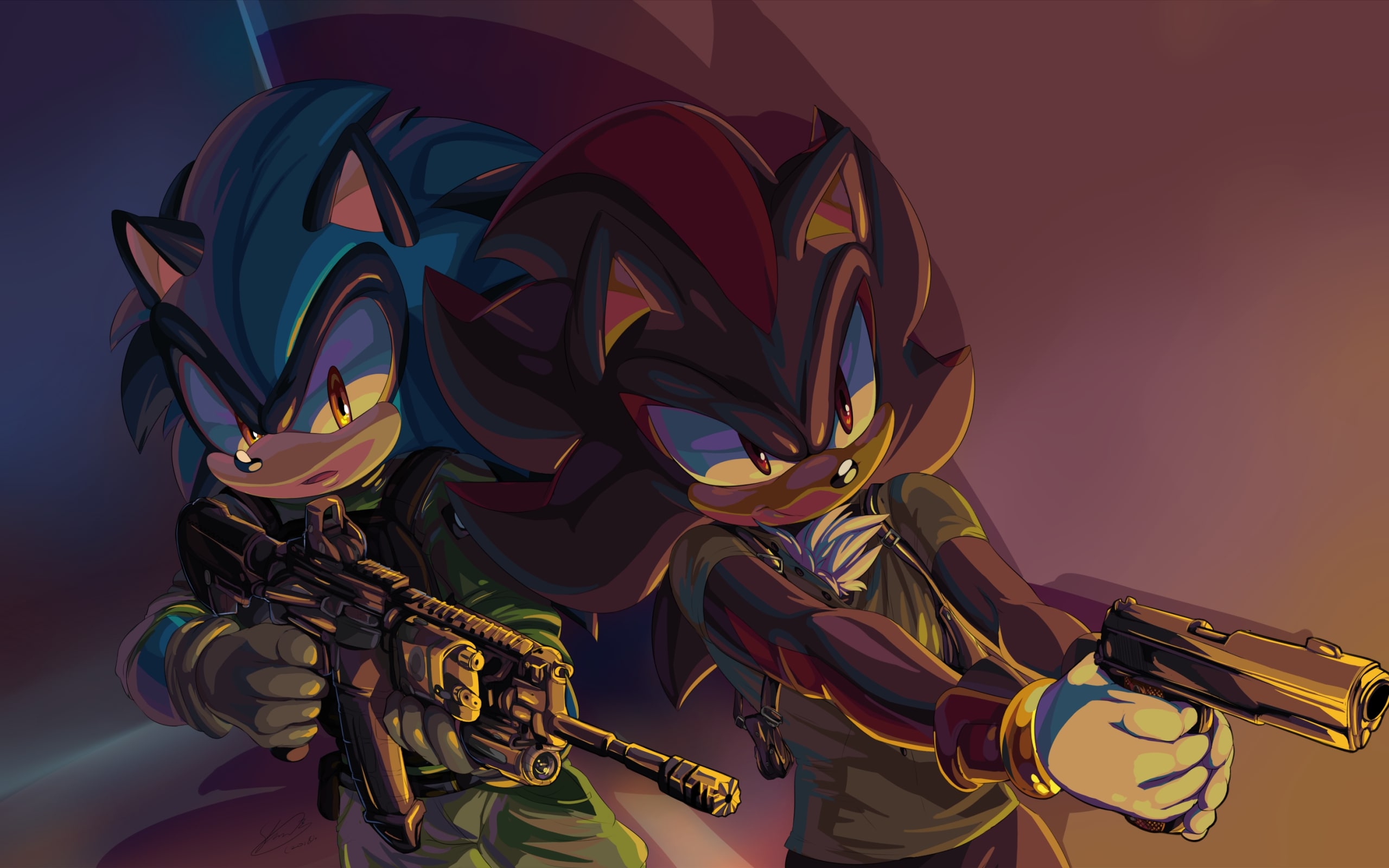 Wallpaper Of Shadow, Sonic, The Hedgehog, Weapon, Video - Cool Shadow The Hedgehog - HD Wallpaper 