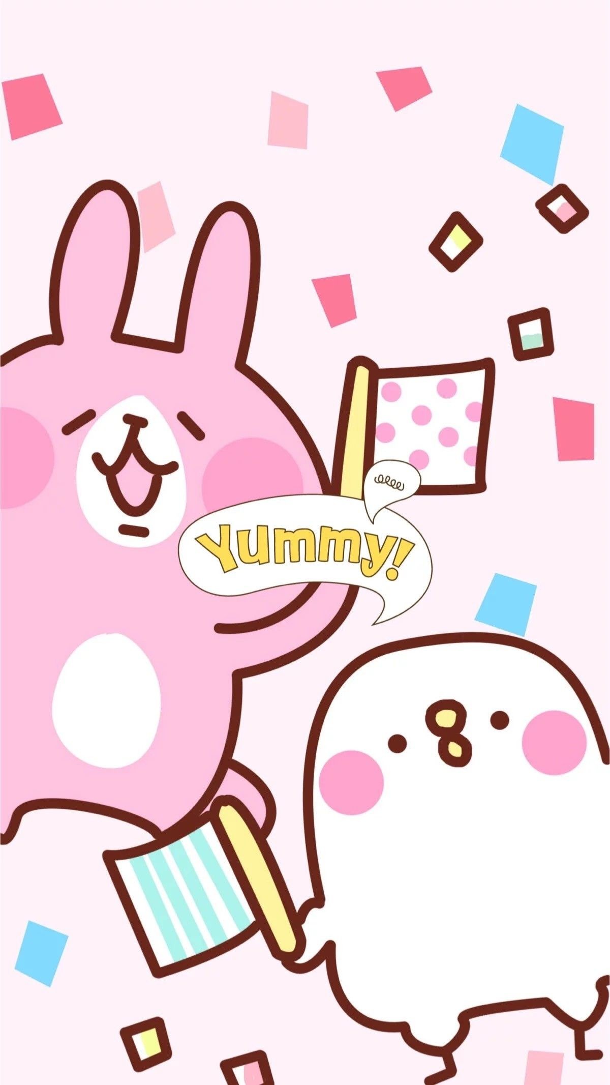 Cute Kawaii Wallpaper For Iphone 
 Data Src Super Cute - 粉紅 兔 兔 卡通 - HD Wallpaper 