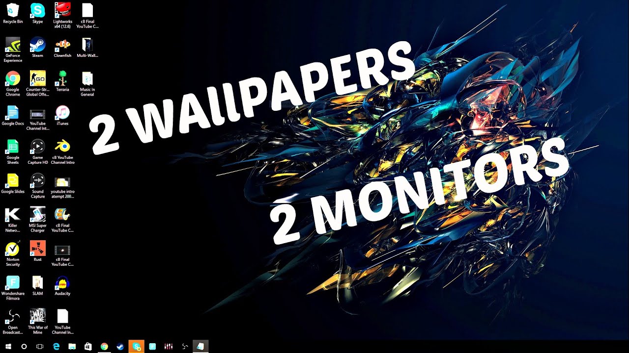 Two Wallpapers On Dual Monitors - HD Wallpaper 