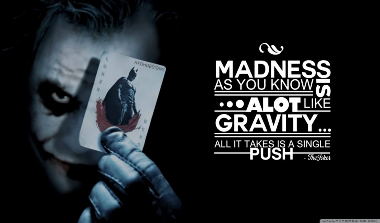 Joker Quotes Wallpaper Hd - HD Wallpaper 