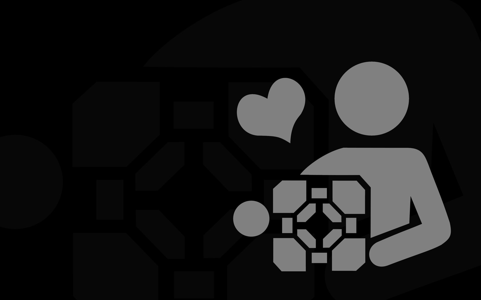 Companion Cube Portal - HD Wallpaper 